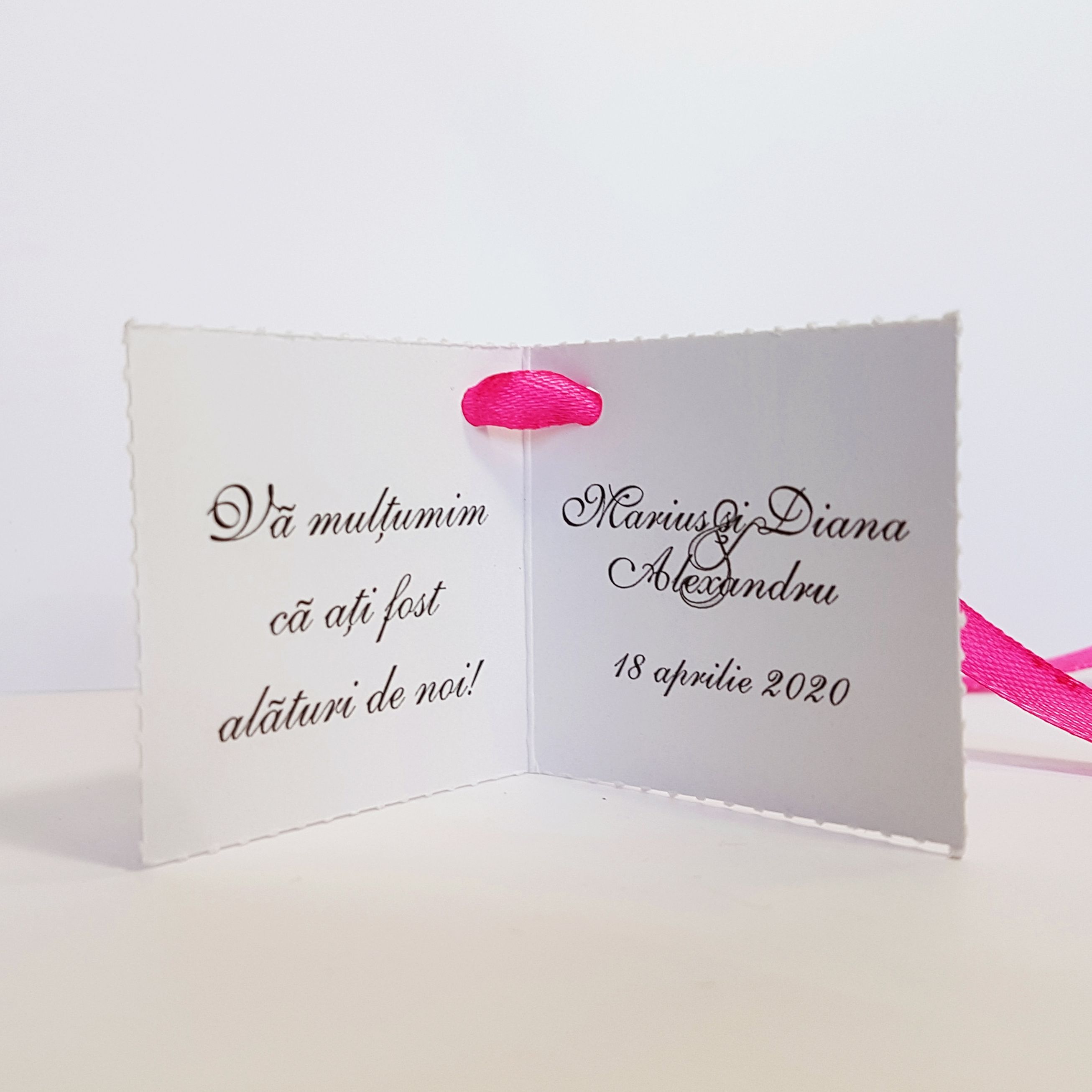 Eticheta Card 2 In 1 Alb 81 Pentru Nunta Si Botez Invitatie De